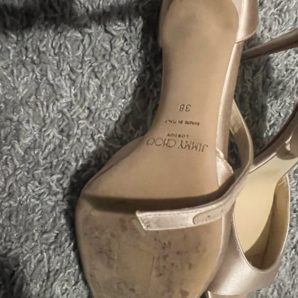 Gorgeous Jimmy Choo Satin Peep Toe Pumps! - image 3